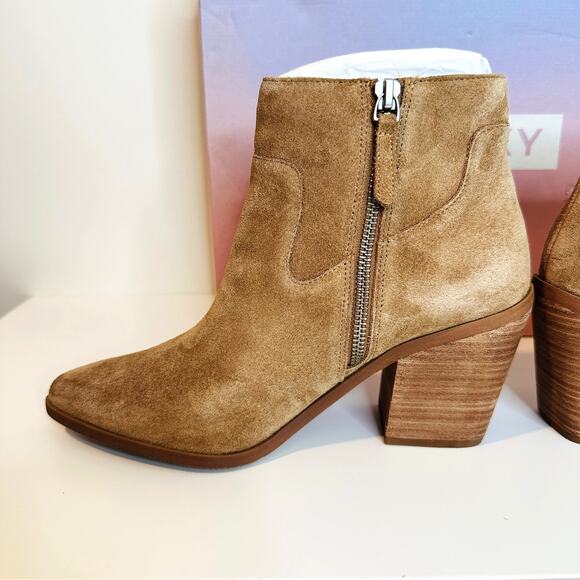 Lisa Vicky Suede Ankle Boots Women’s 7.5 Saddle Brown KEY-V New with Box - Picture 4 of 7